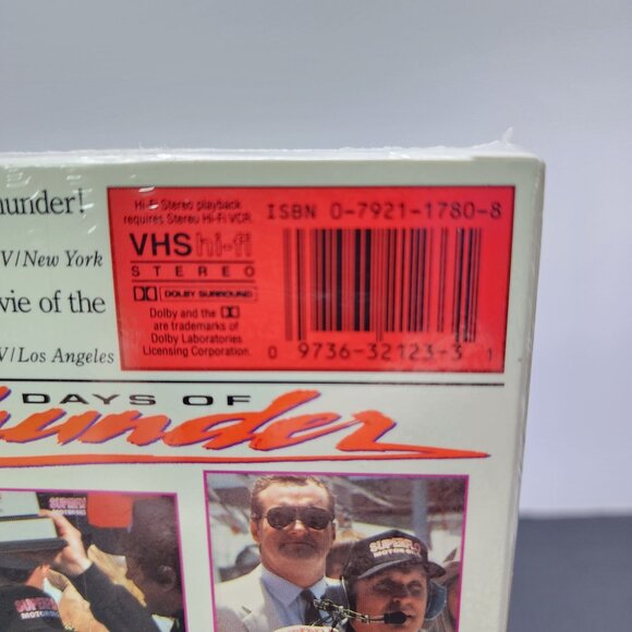 Days Of Thunder VHS Tape 1990 Tom Cruise Nicole Kidman - SEALED - Picture 4 of 4